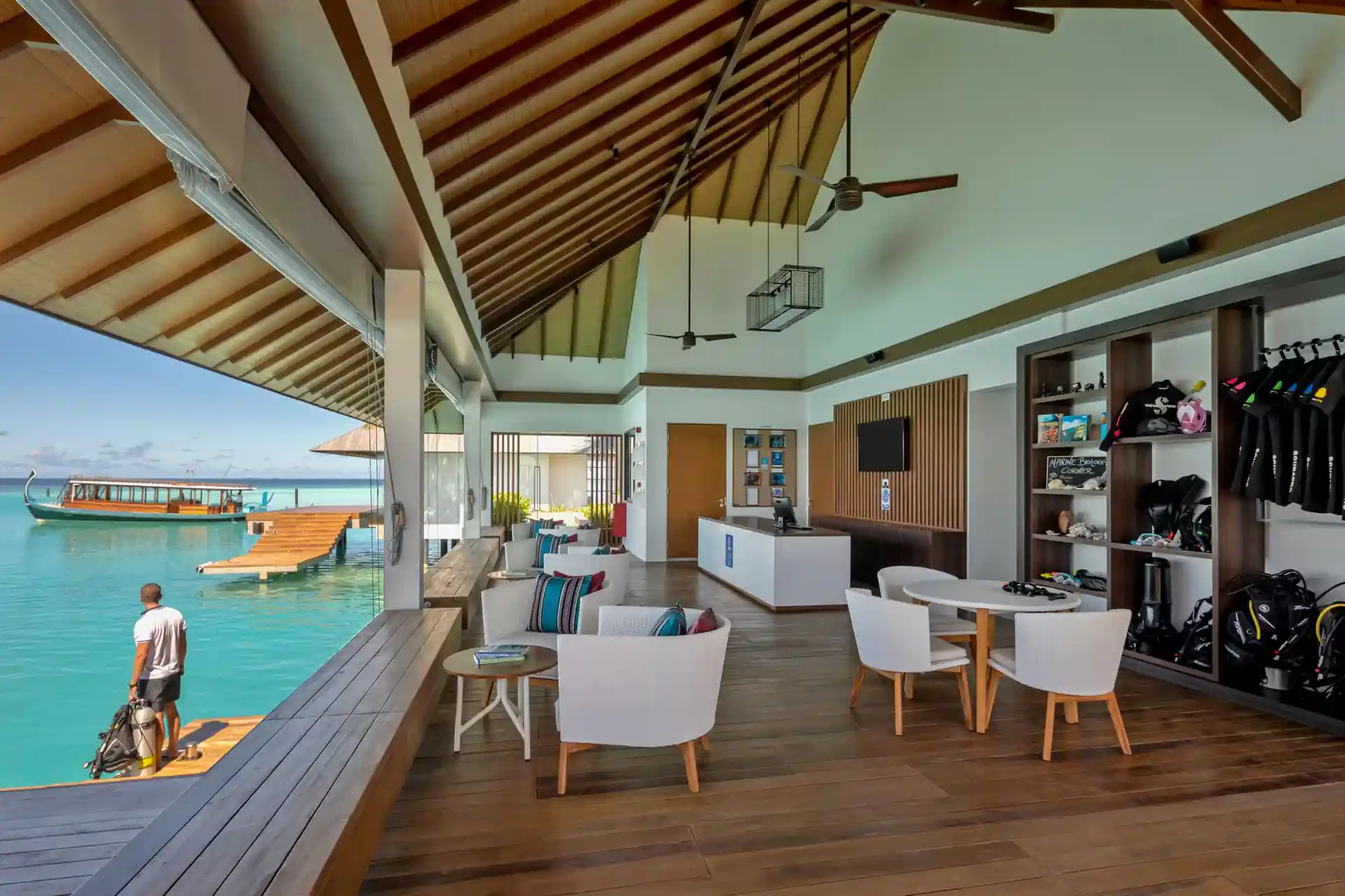 Pullman Suvadiva Diving Center in the South Maldives.